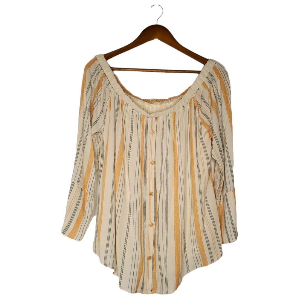 Beautiful Soul ARULA Off-Shoulder Blouse Sz A (1X) (14/16) - Picture 2 of 6